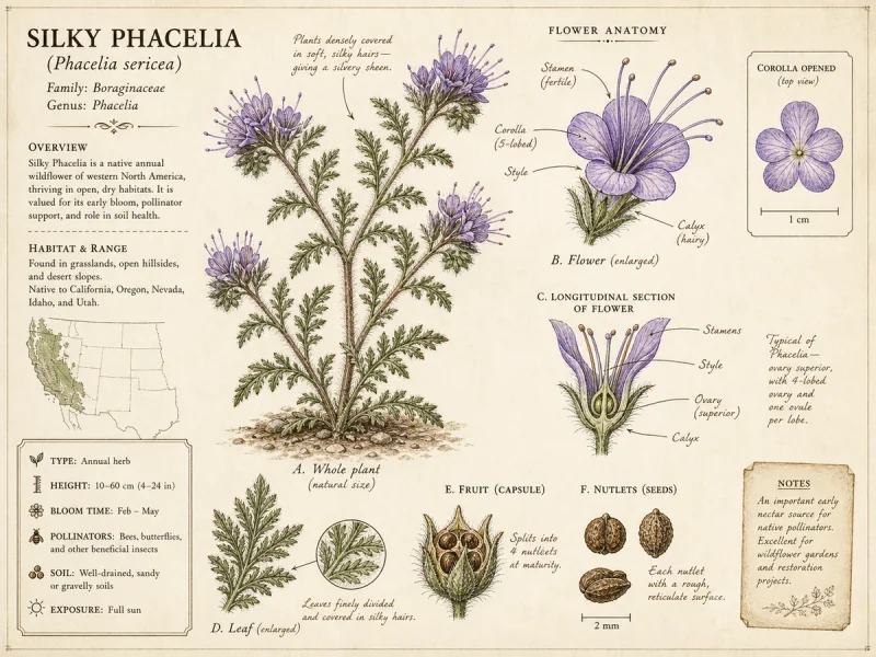 Silky Phacelia (Phacelia sericea)