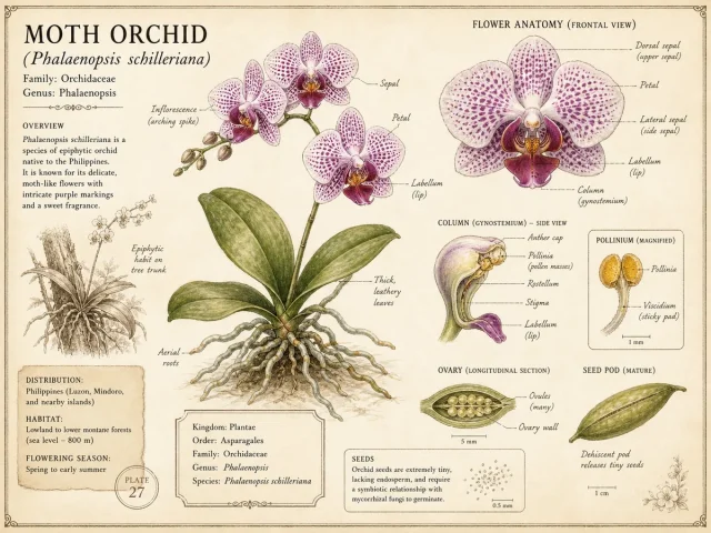Moth Orchid (Phalaenopsis schilleriana)