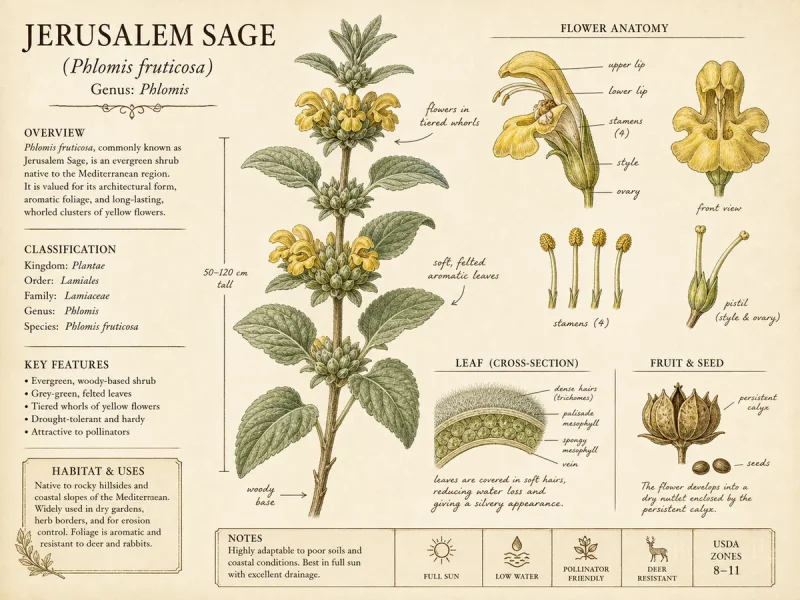 Jerusalem Sage (Phlomis fruticosa)