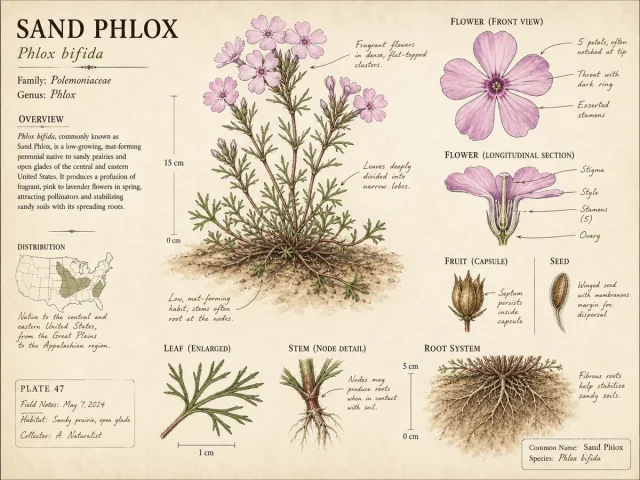 Sand Phlox (Phlox bifida)