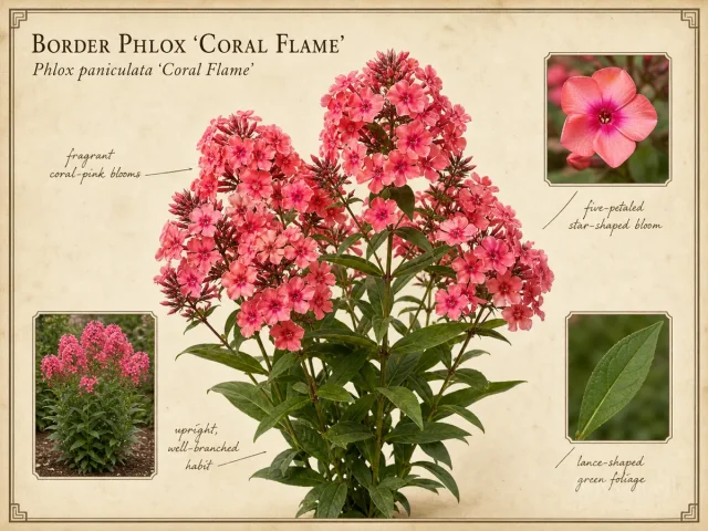 Border Phlox ‘Coral Flame’ (Phlox paniculata Coral Flame)