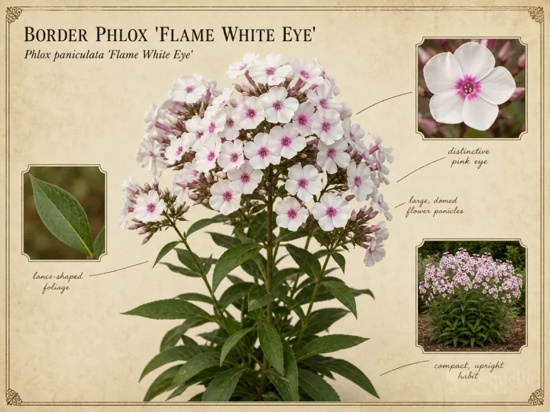 Border Phlox ‘Flame White Eye’ (Phlox paniculata Flame White Eye)