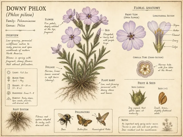 Downy Phlox (Phlox pilosa)