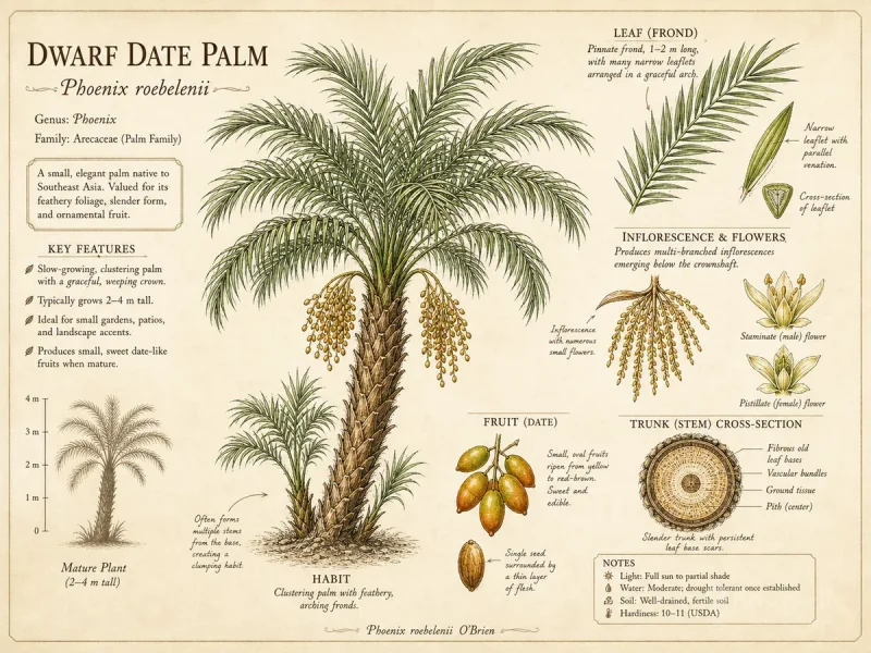 Dwarf Date Palm (Phoenix roebelenii)