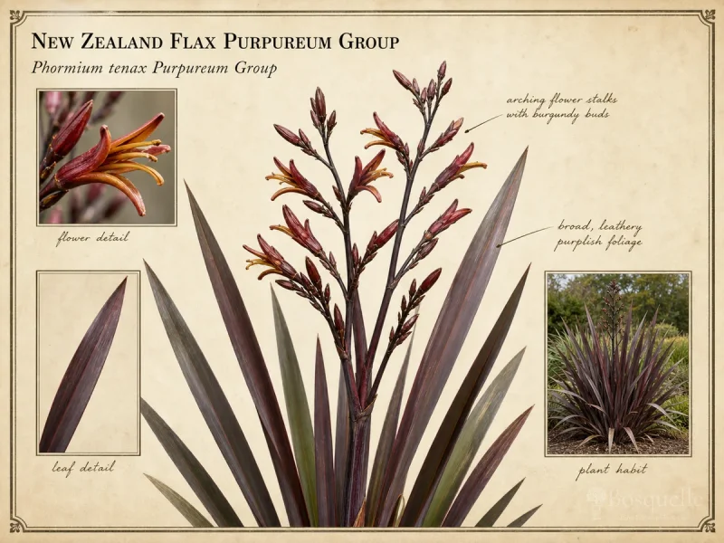New Zealand flax Purpureum Group (Phormium tenax Purpureum Group)