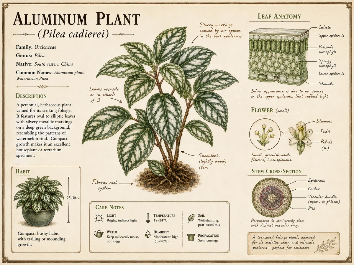 Aluminum plant botanical diagram