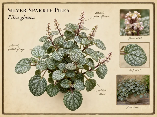 Silver Sparkle Pilea (Pilea glauca)