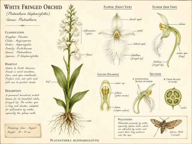 White Fringed Orchid (Platanthera blephariglottis)
