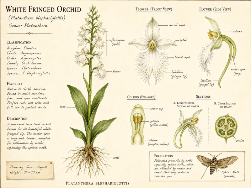 White Fringed Orchid (Platanthera blephariglottis)