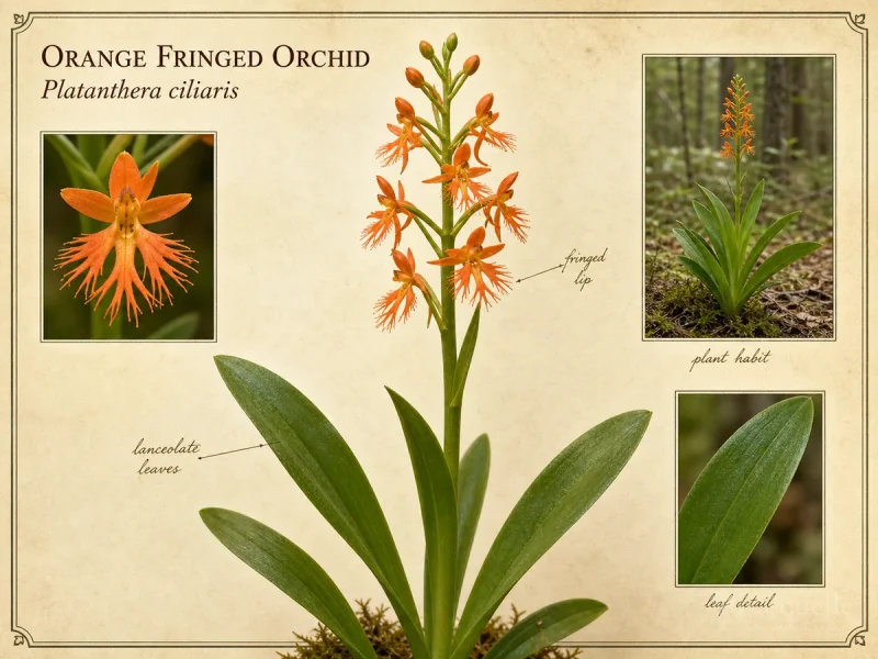 Orange Fringed Orchid (Platanthera ciliaris)