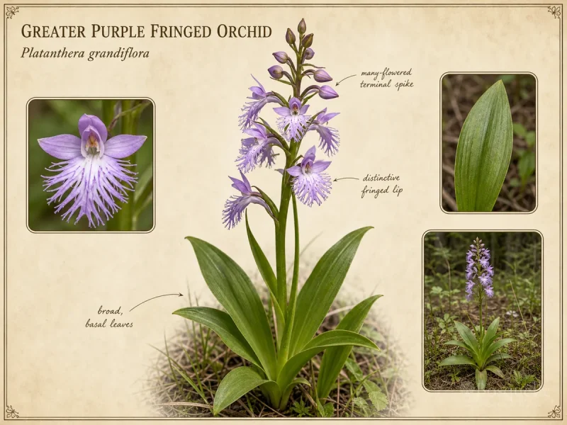 Greater Purple Fringed Orchid (Platanthera grandiflora)