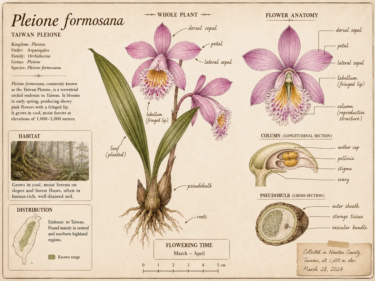 Taiwan Pleione (Pleione formosana)