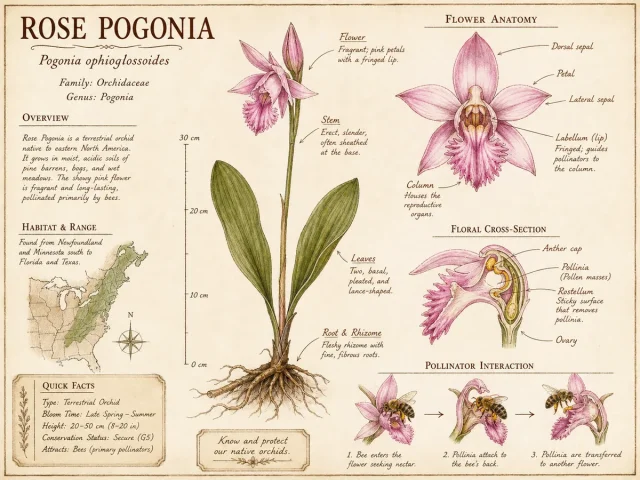 Rose Pogonia (Pogonia ophioglossoides)
