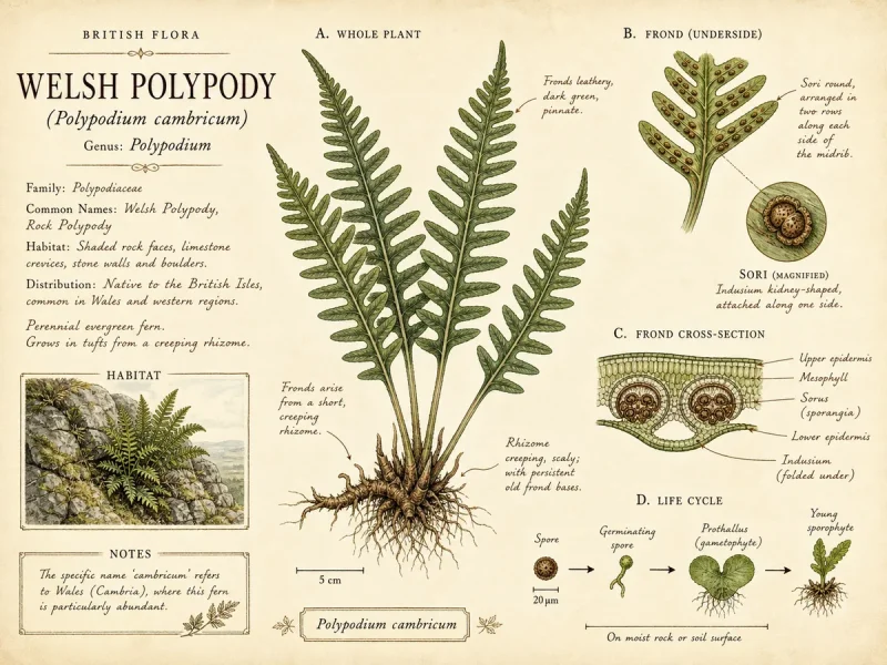 Welsh Polypody (Polypodium cambricum)