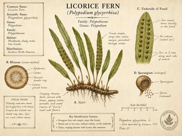 Licorice Fern (Polypodium glycyrrhiza)