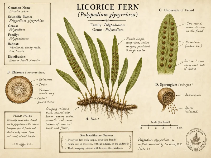 Licorice Fern (Polypodium glycyrrhiza)