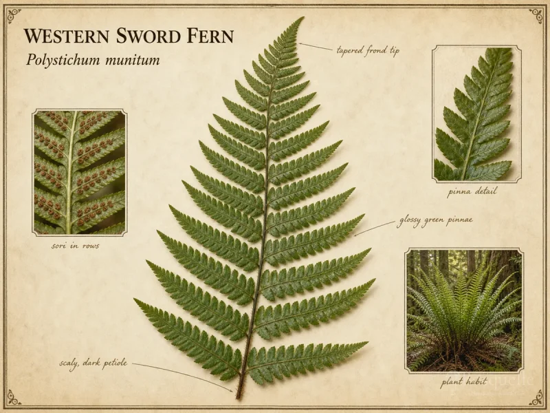 Western Sword Fern (Polystichum munitum)