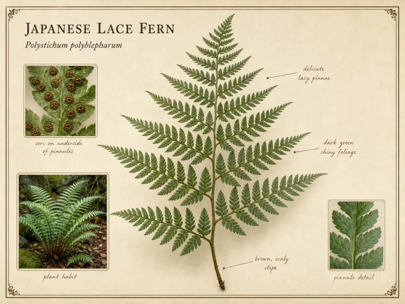 Japanese Lace Fern (Polystichum polyblepharum)