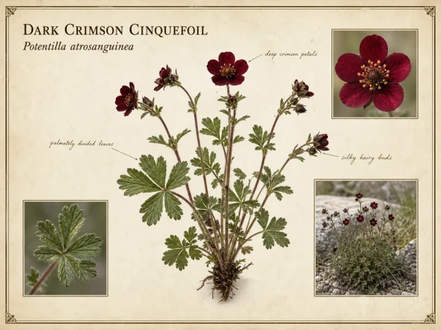 Dark Crimson Cinquefoil (Potentilla atrosanguinea)
