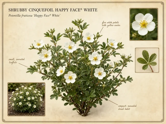 Shrubby Cinquefoil Happy Face® White (Potentilla fruticosa Happy Face® White)