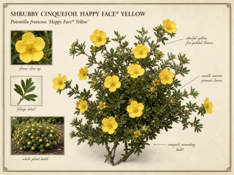 Shrubby Cinquefoil Happy Face® Yellow (Potentilla fruticosa Happy Face® Yellow)