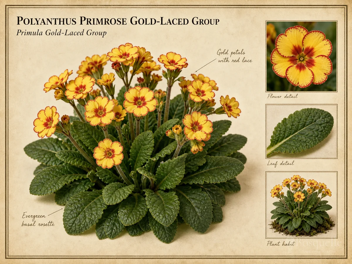 Polyanthus Primrose Gold-Laced Group