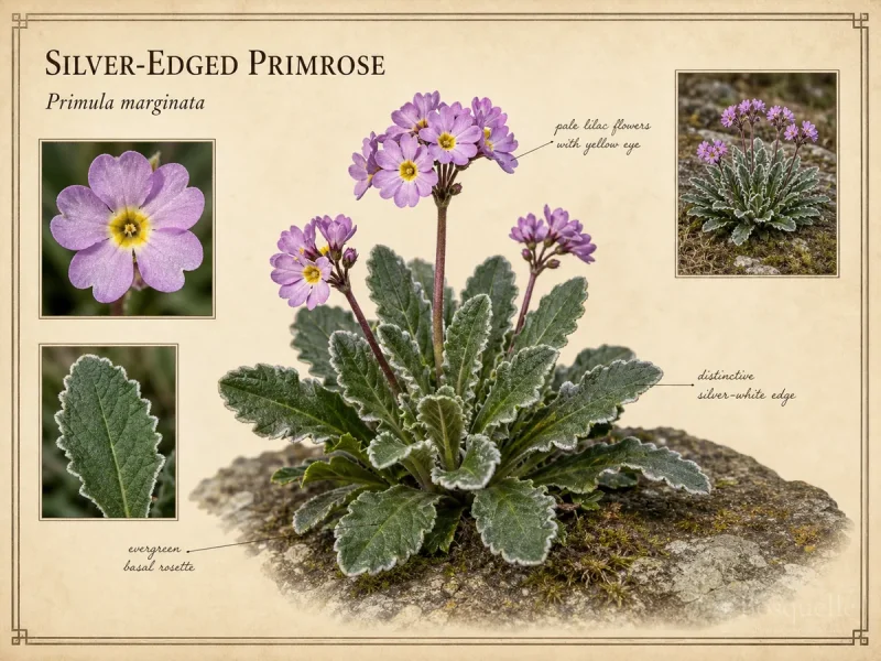 Silver-Edged Primrose (Primula marginata)
