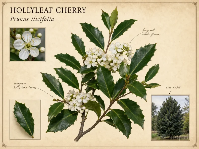 Hollyleaf Cherry (Prunus ilicifolia)