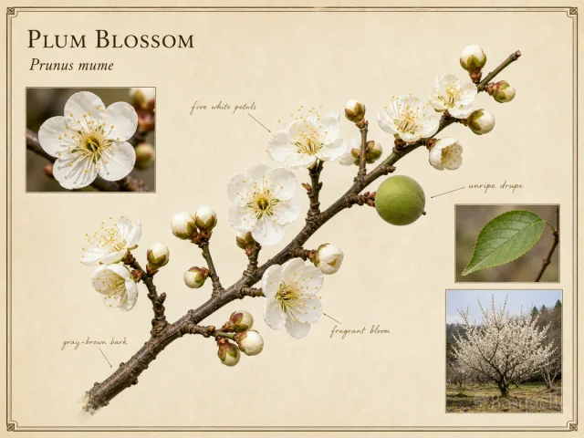 Plum blossom (Prunus mume)