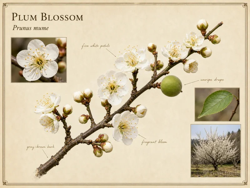 Plum blossom (Prunus mume)