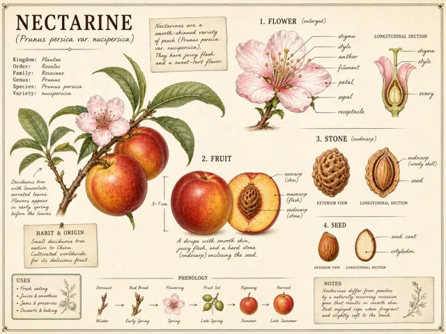 Nectarine (Prunus persica var. nucipersica)