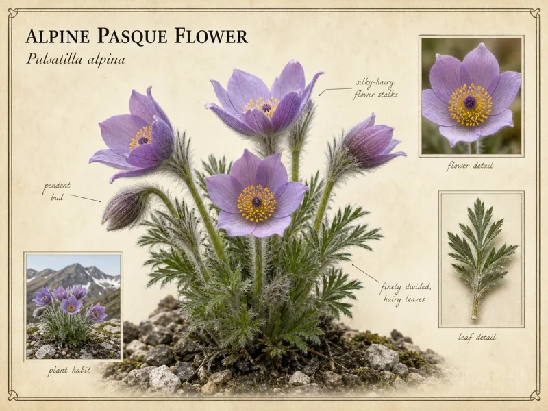 Alpine Pasque Flower (Pulsatilla alpina)