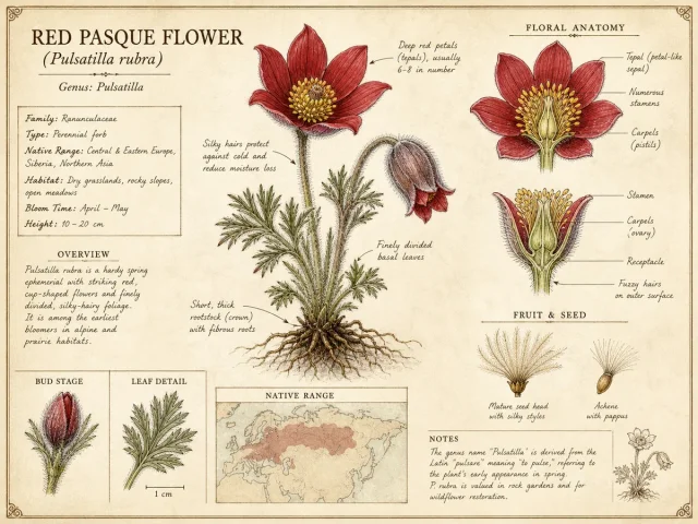 Red Pasque Flower