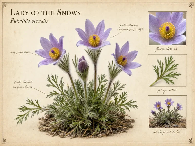 Lady of the Snows (Pulsatilla vernalis)