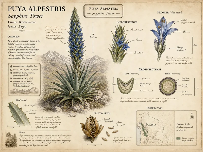 Sapphire Tower (Puya alpestris)