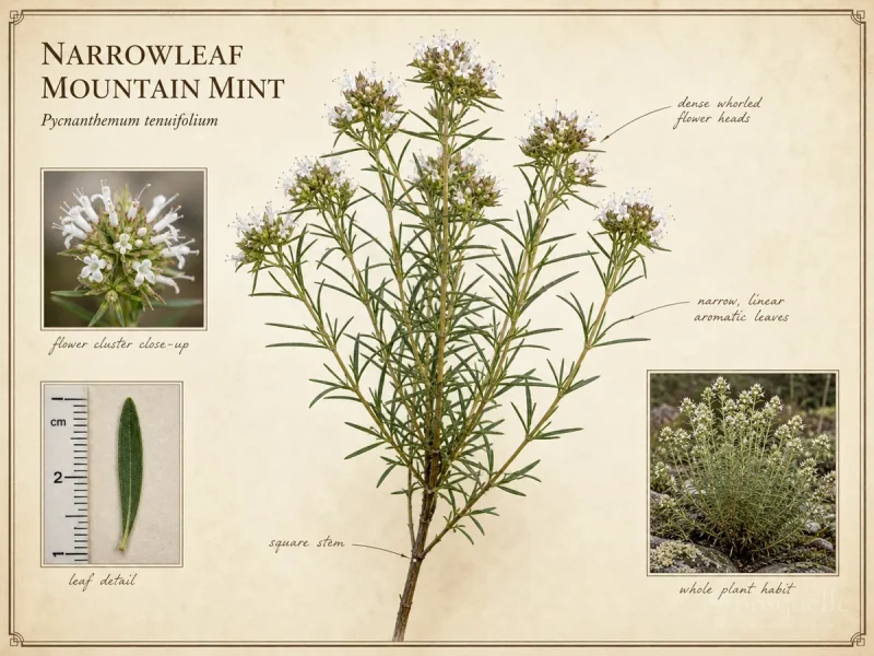 Narrowleaf Mountain Mint (Pycnanthemum tenuifolium)