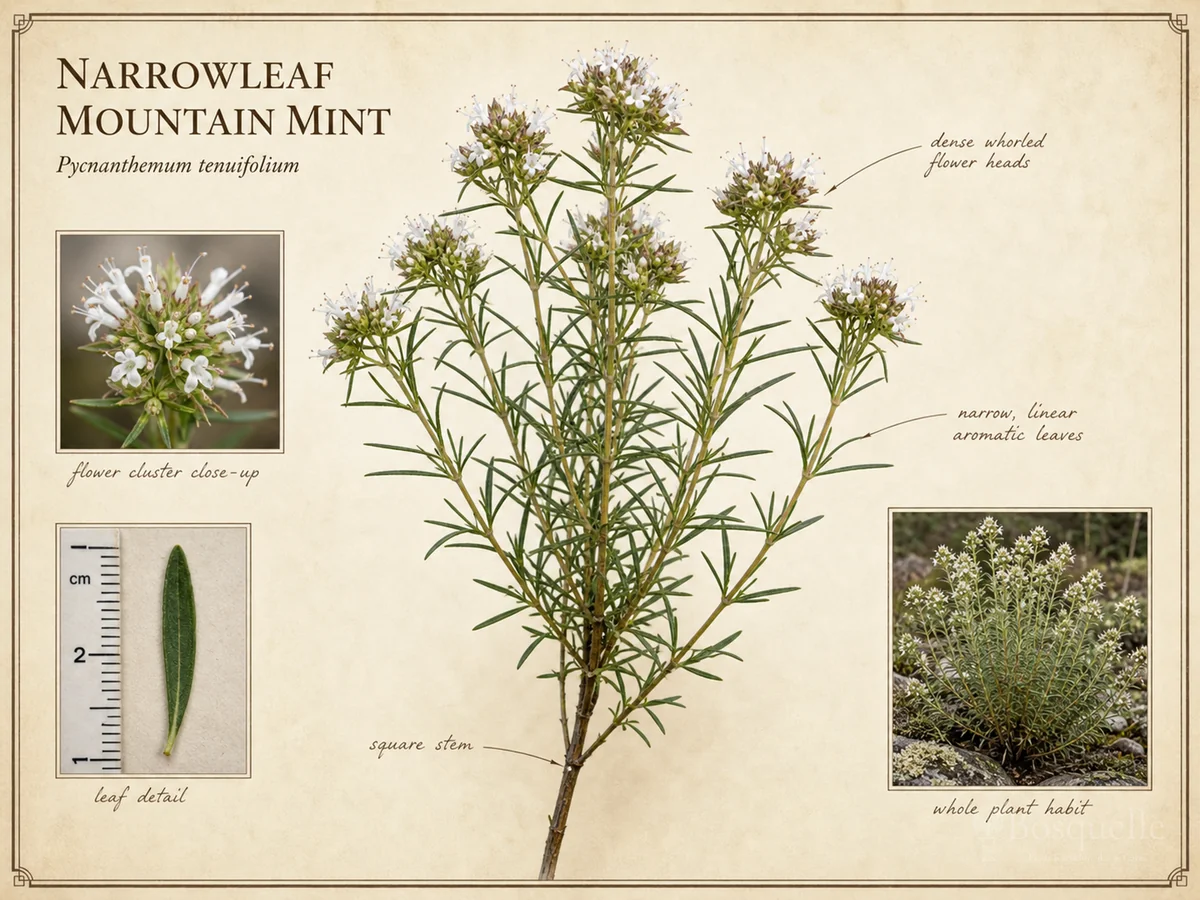 Narrowleaf Mountain Mint (Pycnanthemum tenuifolium)