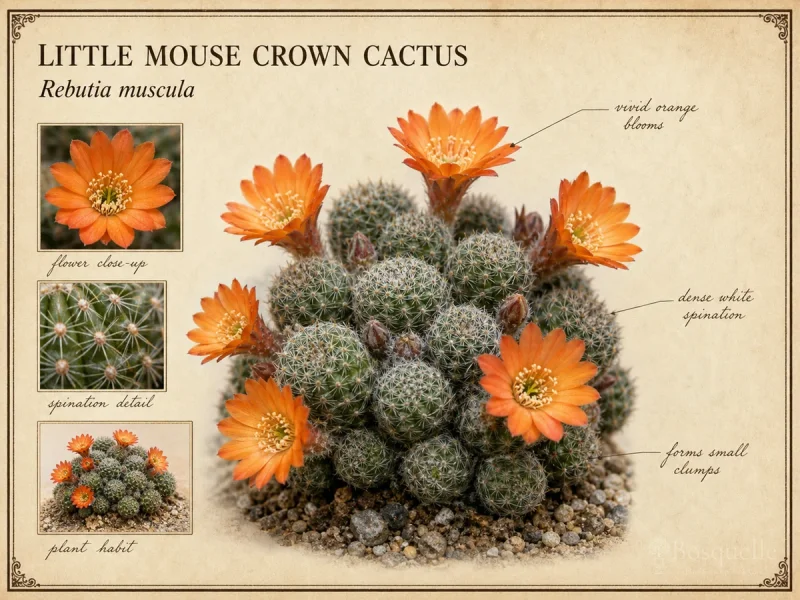 Little Mouse Crown Cactus (Rebutia muscula)