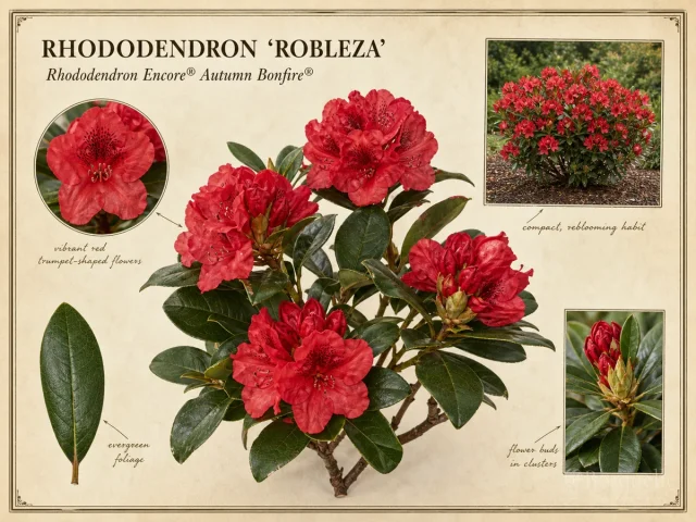 Rhododendron ‘Robleza’ (Rhododendron Encore® Autumn Bonfire®)