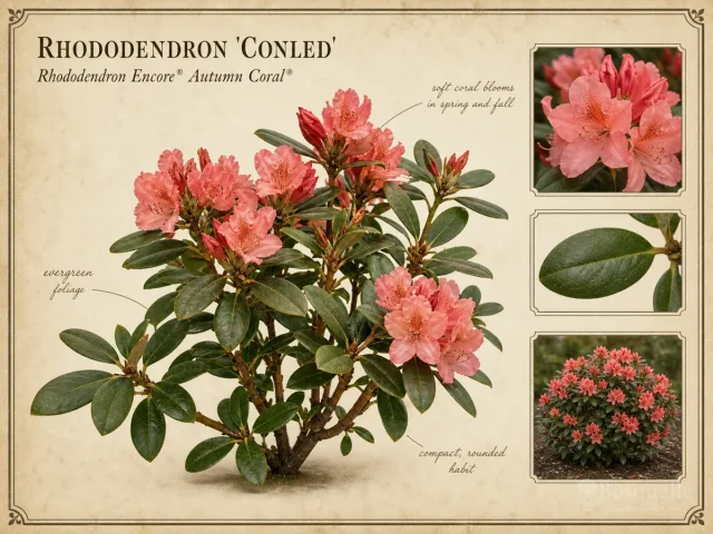 Rhododendron ‘Conled’ (Rhododendron Encore® Autumn Coral®)