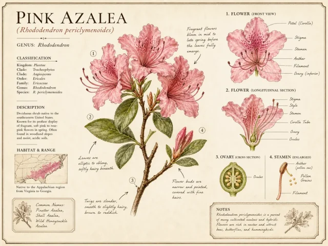 Pink Azalea (Rhododendron periclymenoides)