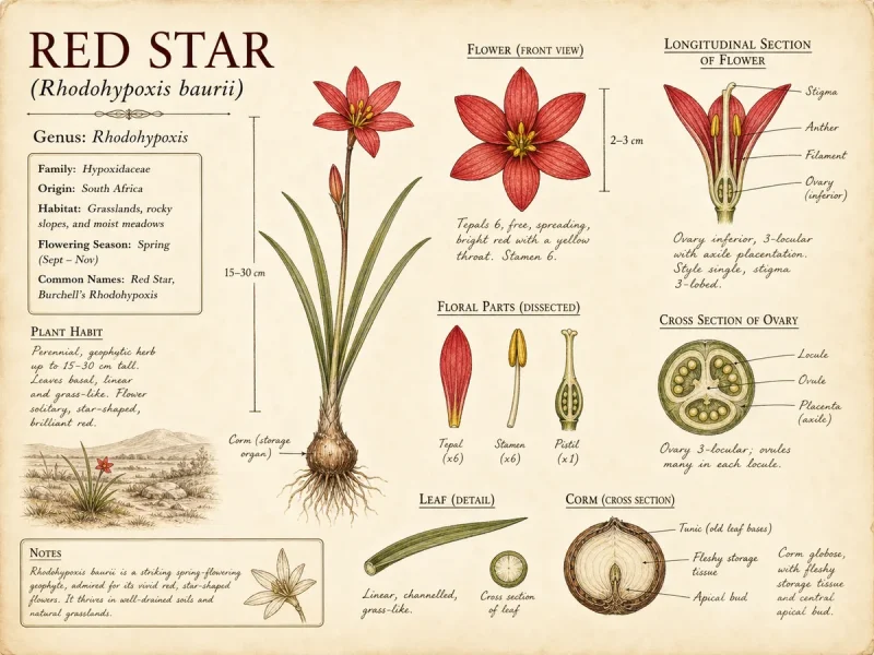 Red Star (Rhodohypoxis baurii)