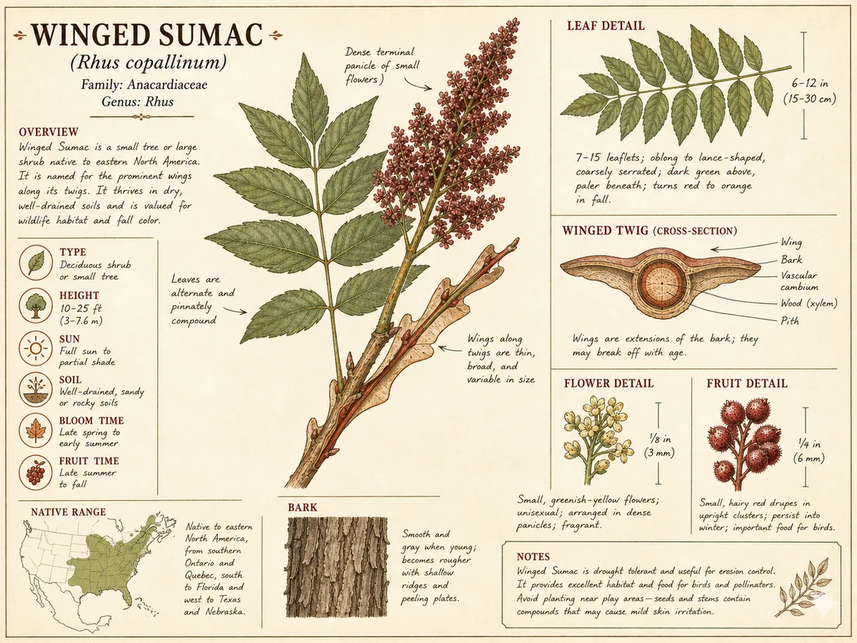 Winged Sumac — Let a colony fill a bank, or keep cutting the edge