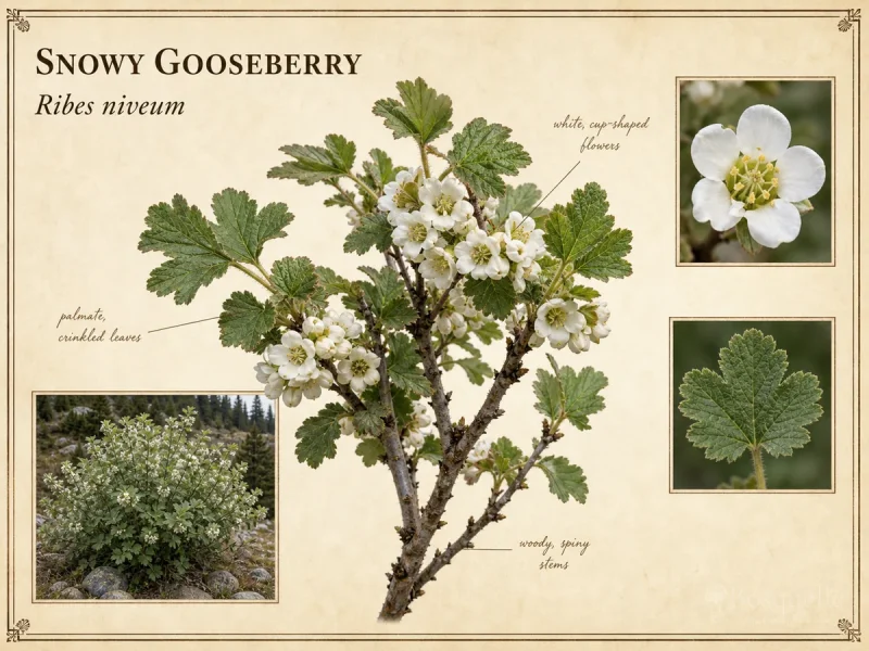Snowy Gooseberry (Ribes niveum)