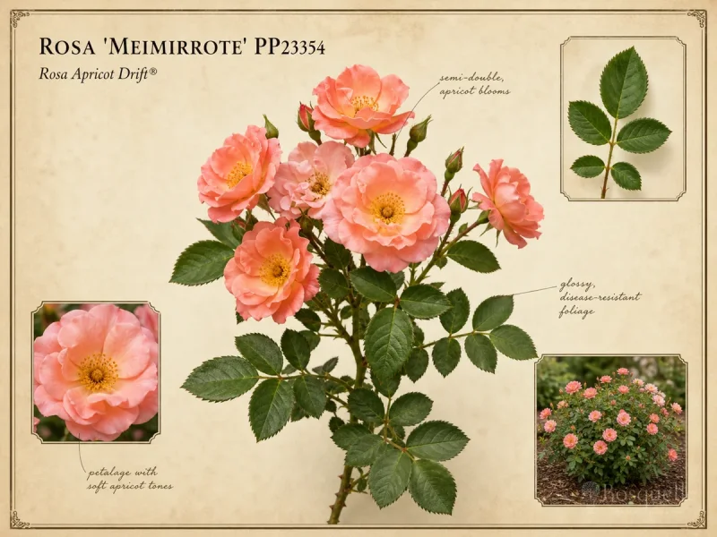 Rosa ‘Meimirrote’ PP23354 (Rosa Apricot Drift®)