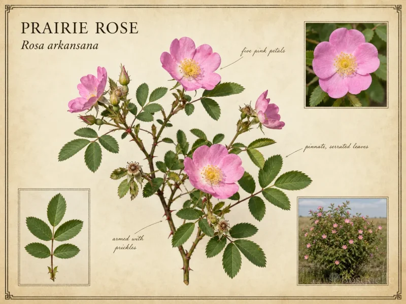 Prairie Rose (Rosa arkansana)