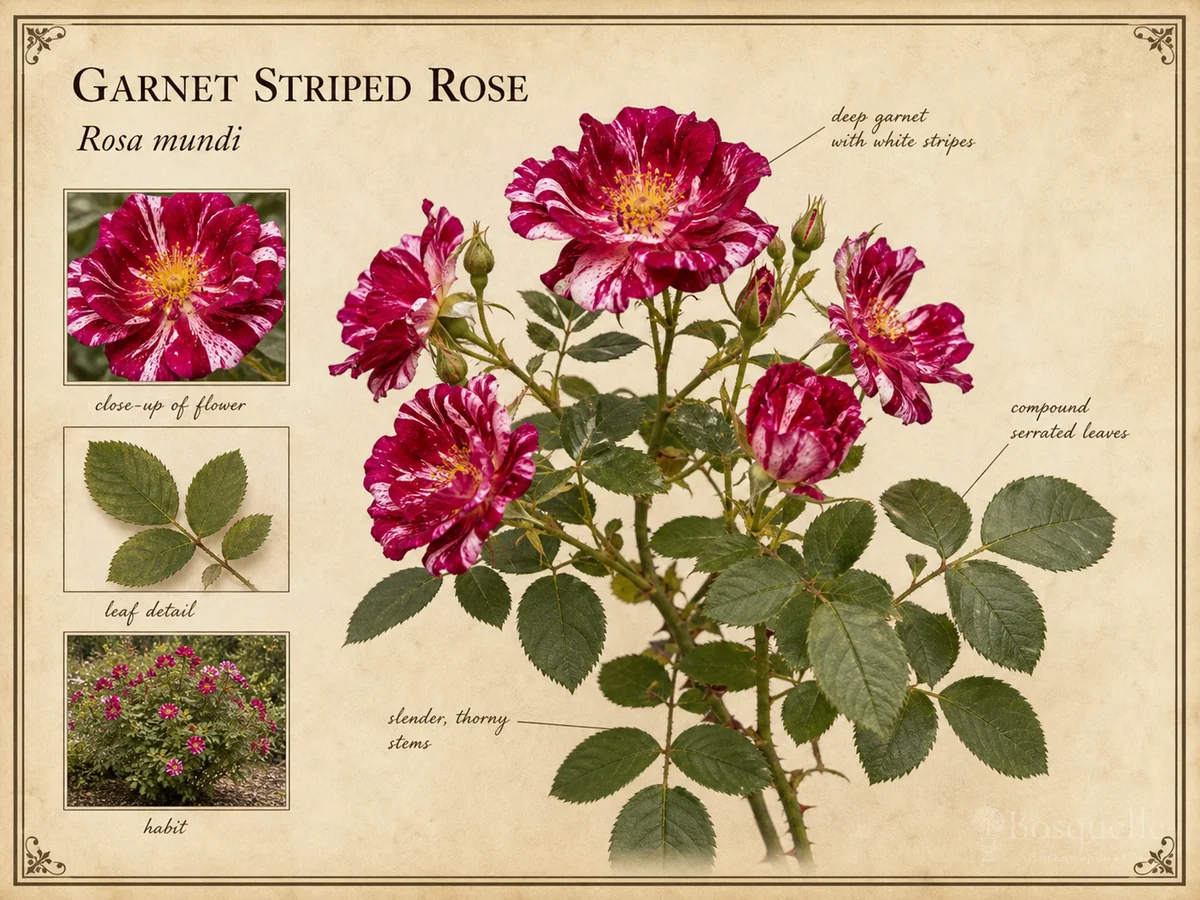 Garnet Striped Rose