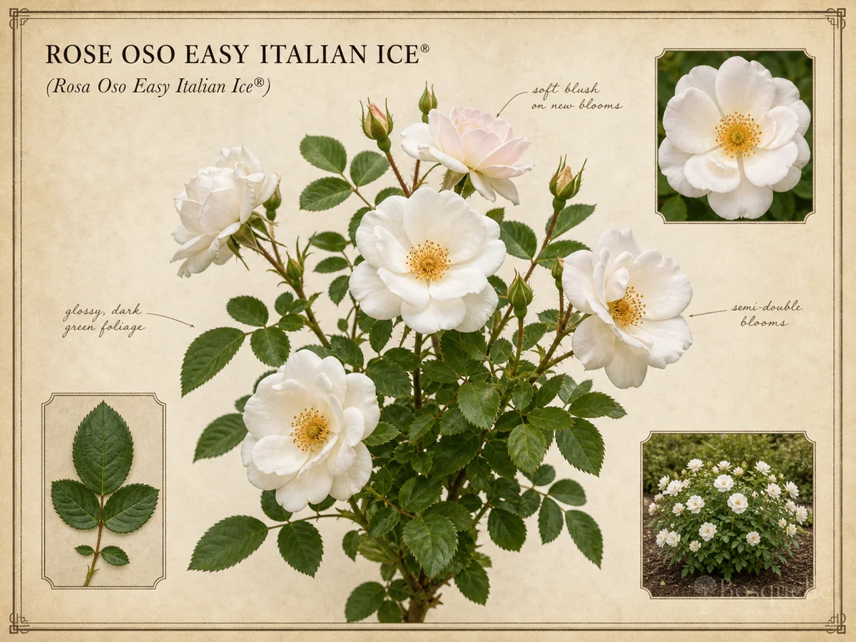 Rose Oso Easy Italian Ice® botanical diagram