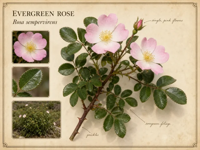 Evergreen Rose (Rosa sempervirens)