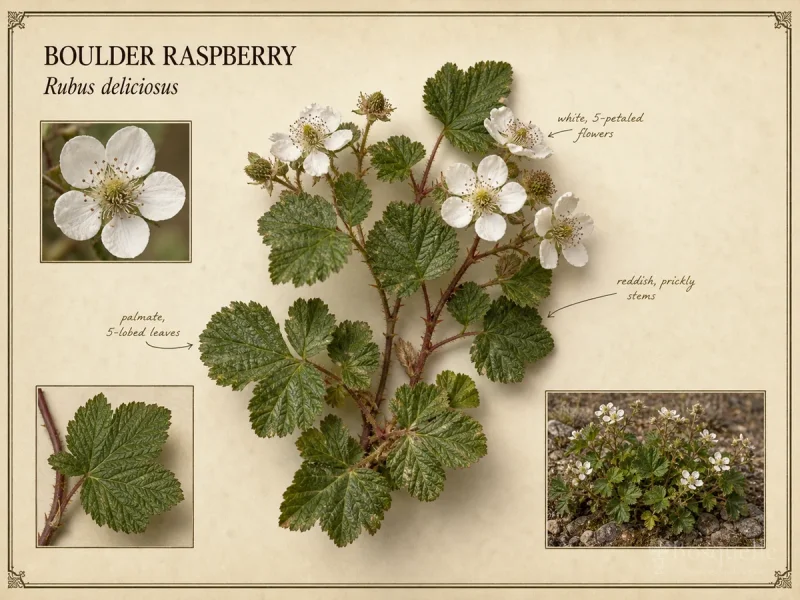 Boulder Raspberry (Rubus deliciosus)